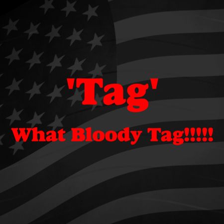 Tag what bloody tag Iron on Decal